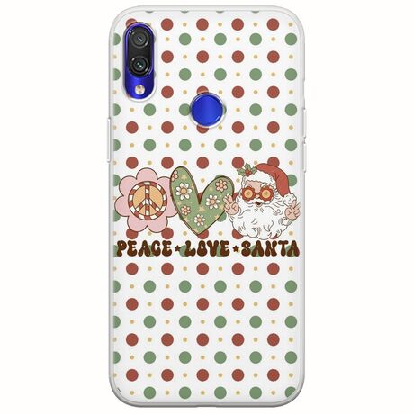 Peace Love Santa Xiaomi Redmi Note 7 Flexible TPU (Διάφανη Σιλικόνη)