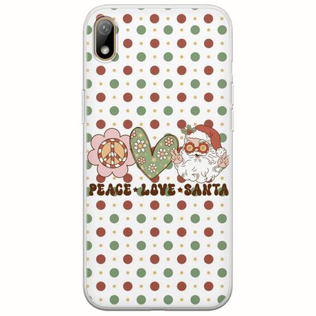 Peace Love Santa Huawei Y5 2019 Flexible TPU (Διάφανη Σιλικόνη)
