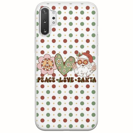 Peace Love Santa Samsung Galaxy Note 10 Plus Flexible TPU (Διάφανη Σιλικόνη)