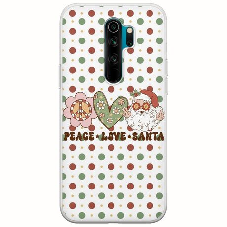 Peace Love Santa Xiaomi Redmi Note 8 Pro Flexible TPU (Διάφανη Σιλικόνη)