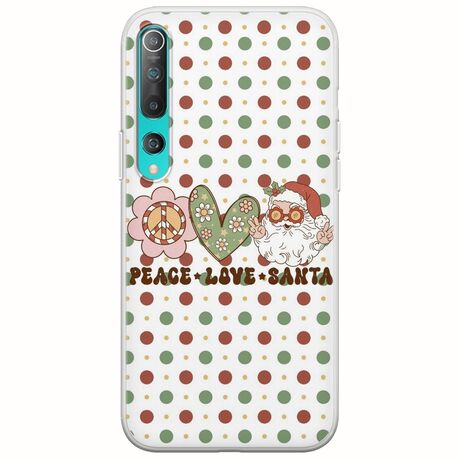 Peace Love Santa Xiaomi Mi Note 10 / Mi Note 10 Pro Flexible TPU (Διάφανη Σιλικόνη)