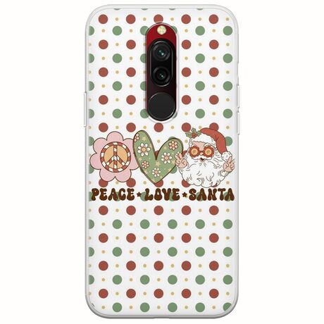 Peace Love Santa Xiaomi Redmi 8 Flexible TPU (Διάφανη Σιλικόνη)