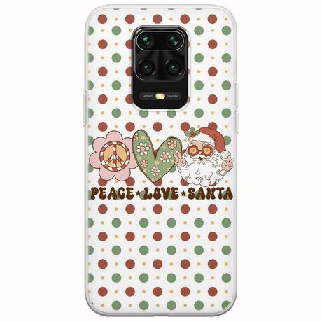 Peace Love Santa Xiaomi Redmi Note 9S / 9 Pro / 9 Pro Max Flexible TPU (Διάφανη Σιλικόνη)