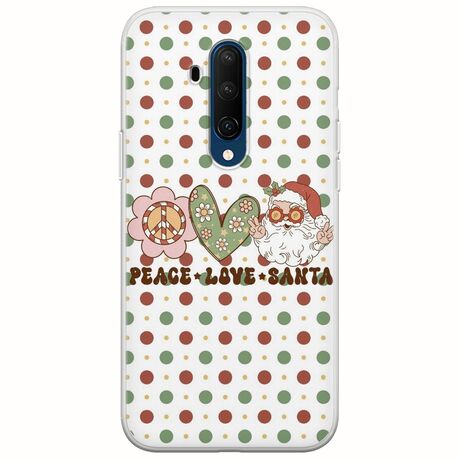 Peace Love Santa OnePlus 7T Pro Flexible TPU (Διάφανη Σιλικόνη)