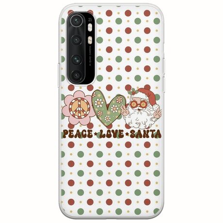 Peace Love Santa Xiaomi Mi Note 10 Lite Flexible TPU (Διάφανη Σιλικόνη)