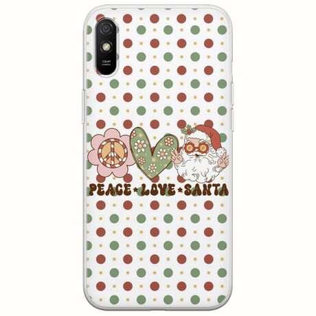Peace Love Santa Xiaomi Redmi 9A Flexible TPU (Διάφανη Σιλικόνη)