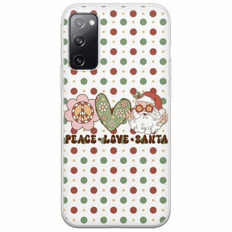 Peace Love Santa Samsung Galaxy S20 FE Flexible TPU (Διάφανη Σιλικόνη)