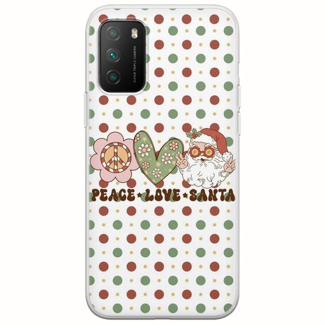 Peace Love Santa Xiaomi Poco M3 Flexible TPU (Διάφανη Σιλικόνη)