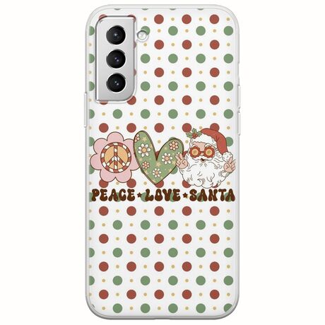 Peace Love Santa Samsung Galaxy S21 Plus Flexible TPU (Διάφανη Σιλικόνη)