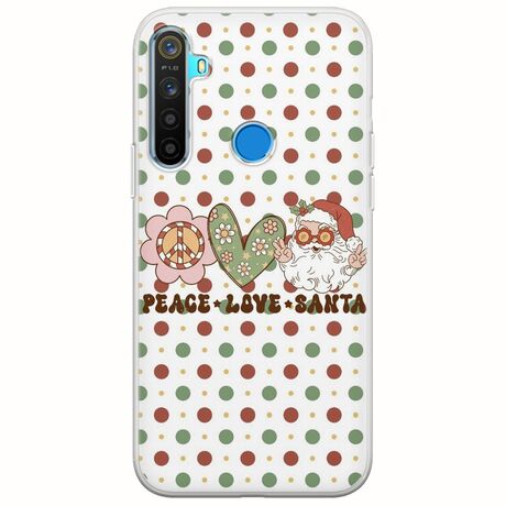 Peace Love Santa Realme 5/5i/5s Flexible TPU (Διάφανη Σιλικόνη)