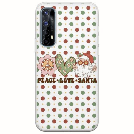 Peace Love Santa Realme 7 Flexible TPU (Διάφανη Σιλικόνη)