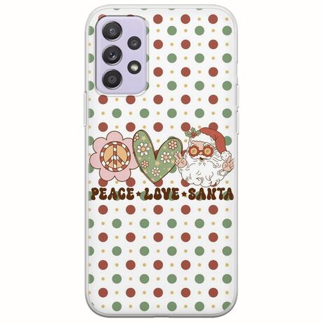 Peace Love Santa Samsung Galaxy A52 (4G/5G) A52s Flexible TPU (Διάφανη Σιλικόνη)