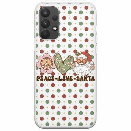 Peace Love Santa Samsung Galaxy A32 4G Flexible TPU (Διάφανη Σιλικόνη)