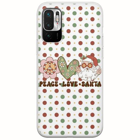 Peace Love Santa Xiaomi Redmi Note 10 5G Flexible TPU (Διάφανη Σιλικόνη)