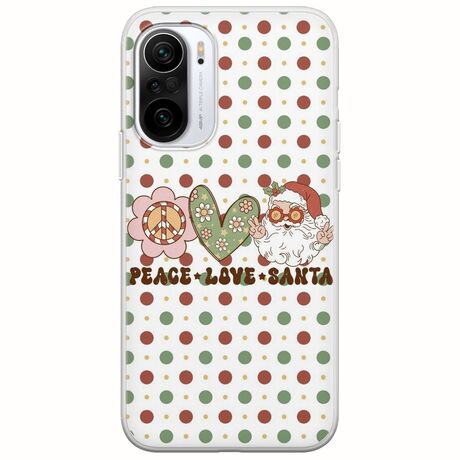 Peace Love Santa Xiaomi Poco F3 Flexible TPU (Διάφανη Σιλικόνη)
