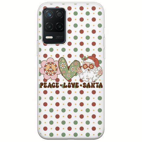 Peace Love Santa Realme 8 5G Flexible TPU (Διάφανη Σιλικόνη)