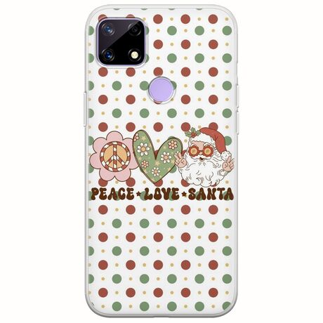 Peace Love Santa Realme C21 Flexible TPU (Διάφανη Σιλικόνη)