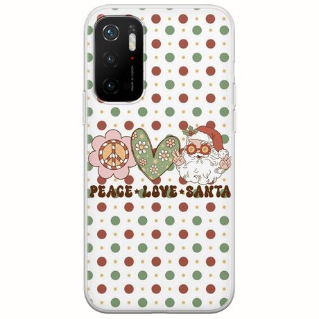 Peace Love Santa Xiaomi Poco M3 Pro 5G Flexible TPU (Διάφανη Σιλικόνη)