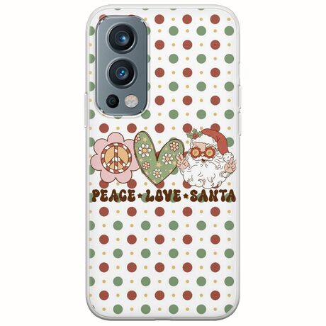 Peace Love Santa OnePlus Nord 2 5G Flexible TPU (Διάφανη Σιλικόνη)