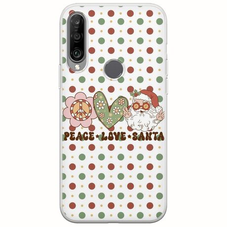 Peace Love Santa Huawei Y6p Flexible TPU (Διάφανη Σιλικόνη)