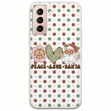 Peace Love Santa Samsung Galaxy S22 Flexible TPU (Διάφανη Σιλικόνη)