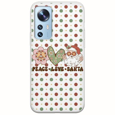 Peace Love Santa Xiaomi 12 / 12X Flexible TPU (Διάφανη Σιλικόνη)