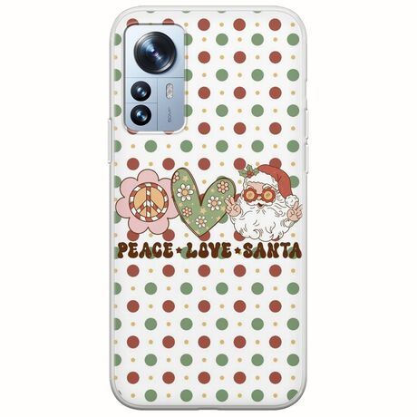 Peace Love Santa Xiaomi 12 Pro Flexible TPU (Διάφανη Σιλικόνη)