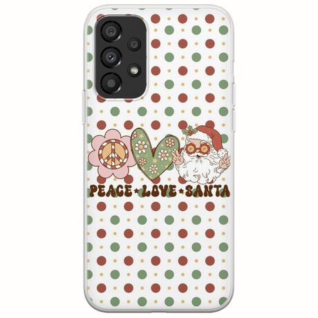 Peace Love Santa Samsung Galaxy A13 4G Flexible TPU (Διάφανη Σιλικόνη)