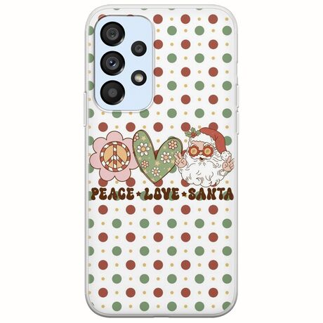 Peace Love Santa Samsung Galaxy A53 5G Flexible TPU (Διάφανη Σιλικόνη)