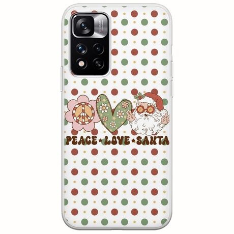 Peace Love Santa Xiaomi Redmi Note 11 Pro Plus 5G Flexible TPU (Διάφανη Σιλικόνη)