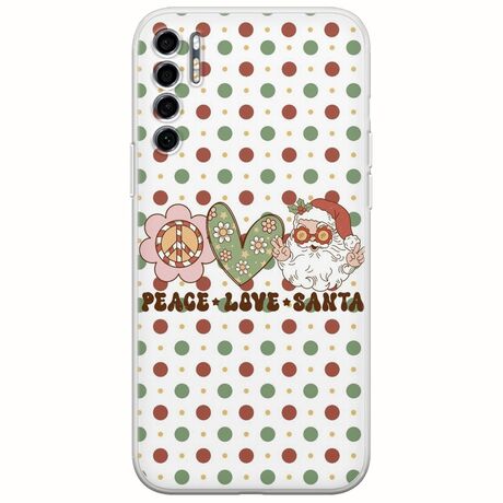 Peace Love Santa TCL 20S / 20 5G / 20L / 20L+ Flexible TPU (Διάφανη Σιλικόνη)