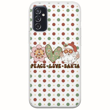 Peace Love Santa Samsung Galaxy M52 5G Flexible TPU (Διάφανη Σιλικόνη)