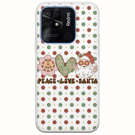 Peace Love Santa Xiaomi Redmi 10C Flexible TPU (Διάφανη Σιλικόνη)