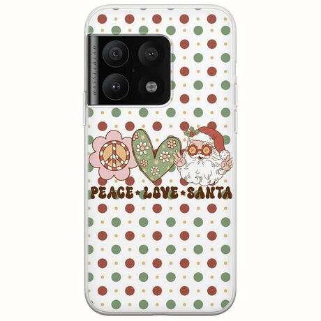 Peace Love Santa OnePlus 10 Pro Flexible TPU (Διάφανη Σιλικόνη)