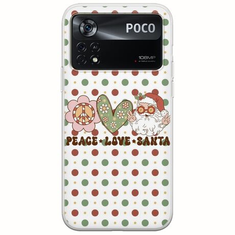Peace Love Santa Xiaomi Poco X4 Pro 5G Flexible TPU (Διάφανη Σιλικόνη)
