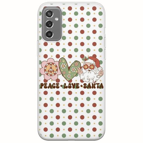 Peace Love Santa Samsung Galaxy M13 4G Flexible TPU (Διάφανη Σιλικόνη)