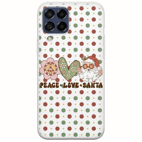 Peace Love Santa Samsung Galaxy M53 5G Flexible TPU (Διάφανη Σιλικόνη)