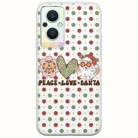 Peace Love Santa Oppo Reno 7 Lite 5G Flexible TPU (Διάφανη Σιλικόνη)