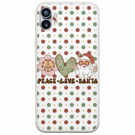 Peace Love Santa Nothing Phone (1) Flexible TPU (Διάφανη Σιλικόνη)