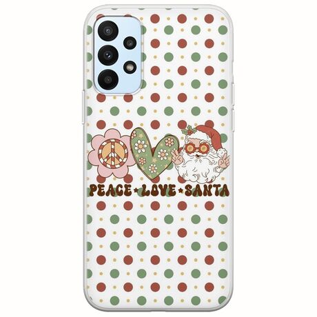 Peace Love Santa Samsung Galaxy A23 5G Flexible TPU (Διάφανη Σιλικόνη)
