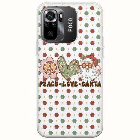 Peace Love Santa Xiaomi Poco M5s Flexible TPU (Διάφανη Σιλικόνη)