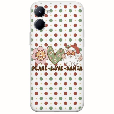 Peace Love Santa Realme C33 Flexible TPU (Διάφανη Σιλικόνη)