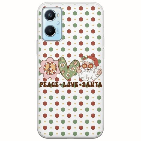 Peace Love Santa Oppo A96 4G Flexible TPU (Διάφανη Σιλικόνη)