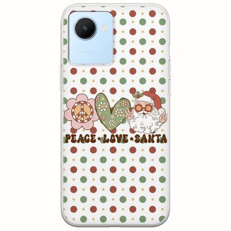 Peace Love Santa Realme Narzo 50i Prime Flexible TPU (Διάφανη Σιλικόνη)