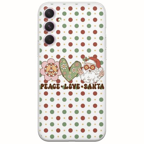 Peace Love Santa Samsung Galaxy A14 5G Flexible TPU (Διάφανη Σιλικόνη)