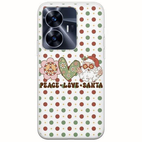 Peace Love Santa Realme C55 Flexible TPU (Διάφανη Σιλικόνη)