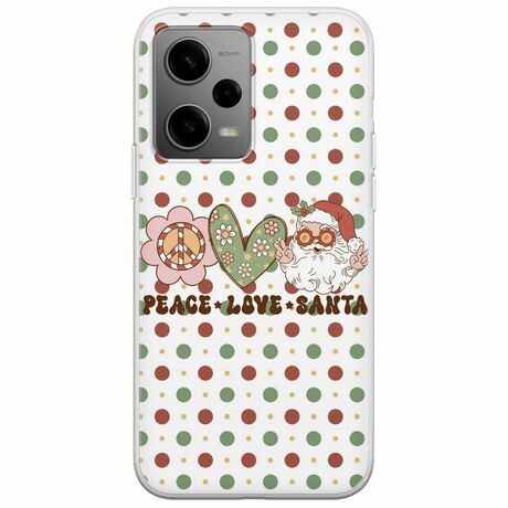 Peace Love Santa Xiaomi Poco X5 5G Flexible TPU (Διάφανη Σιλικόνη)