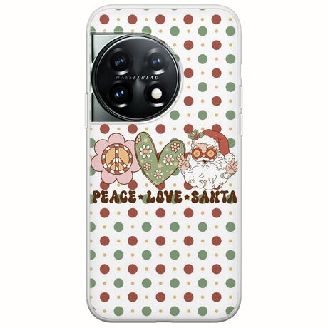 Peace Love Santa OnePlus 11 5G Flexible TPU (Διάφανη Σιλικόνη)