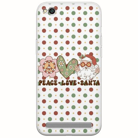 Peace Love Santa Xiaomi Redmi 5A Flexible TPU (Διάφανη Σιλικόνη)