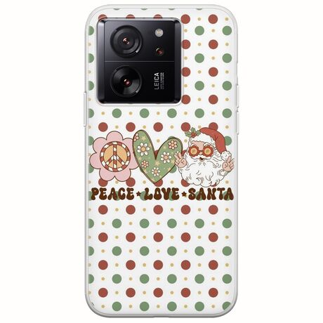 Peace Love Santa Xiaomi 13T 5G Flexible TPU (Διάφανη Σιλικόνη)